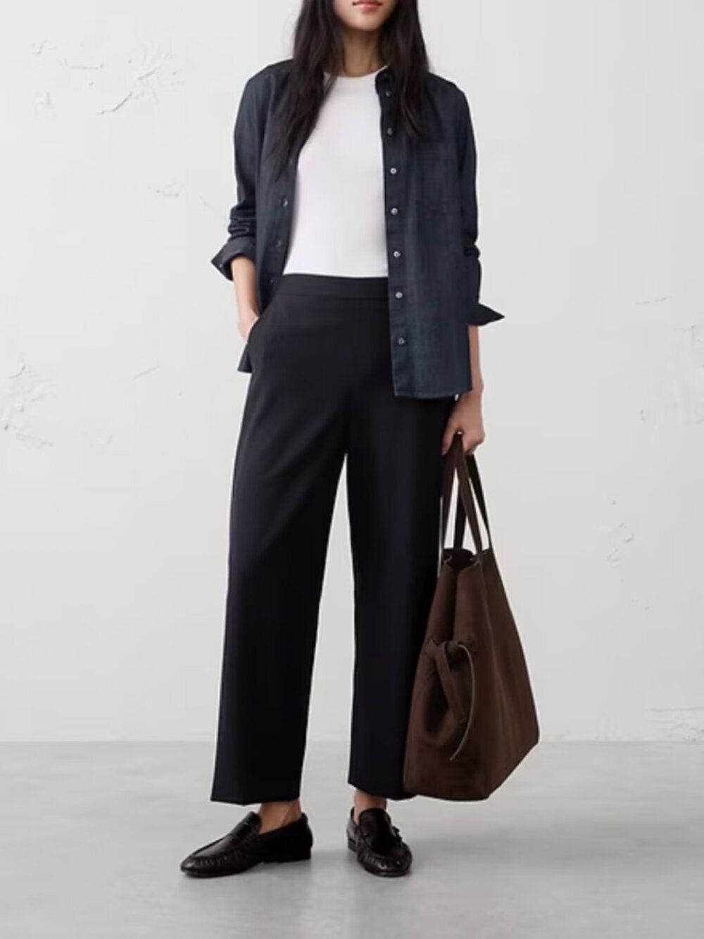 Artizia Babaton Wide Leg Black Tailored Trousers Sz 12